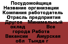 Посудомойщица › Название организации ­ Компания-работодатель › Отрасль предприятия ­ Другое › Минимальный оклад ­ 13 000 - Все города Работа » Вакансии   . Амурская обл.,Тында г.